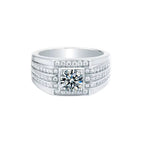 Mens VVS1 1 carat Moissanite ring