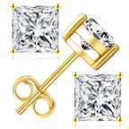 VVS1 1.2-2 carat princess cut Moissanite earrings
