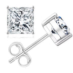 VVS1 1.2-2 carat princess cut Moissanite earrings