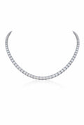 VVS1 Moissanite 2-5mm tennis necklace white gold plating