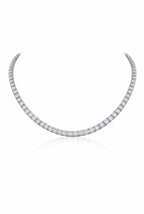VVS1 Moissanite 2-5mm tennis necklace white gold plating