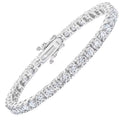 VVS1 Moissanite 5.3 carat-13.5 carat white gold plated tennis bracelet