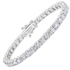 VVS1 Moissanite 5.3 carat-13.5 carat white gold plated tennis bracelet