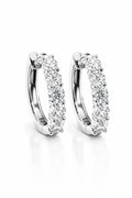 VVS1 Moissanite 0.6-1 carat hoop earrings white gold plated