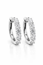 VVS1 Moissanite 0.6-1 carat hoop earrings white gold plated