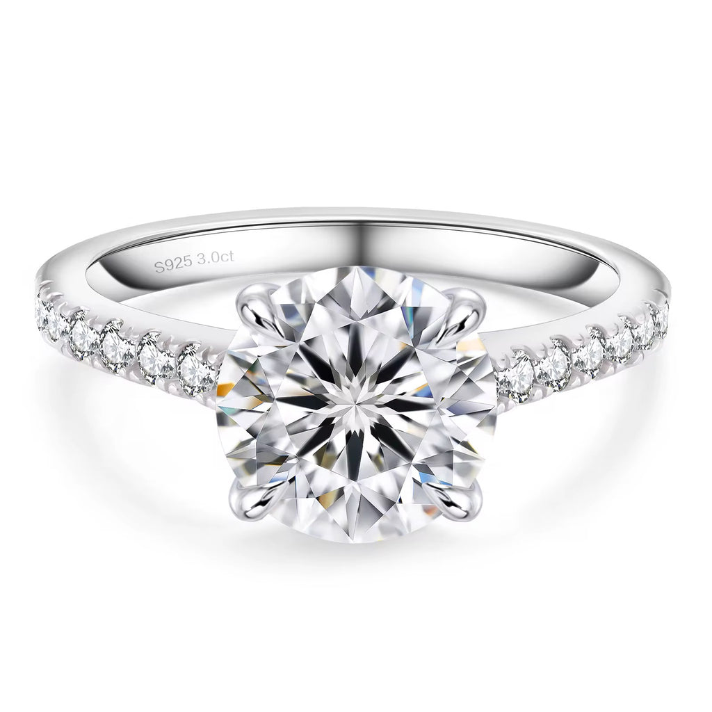 VVS1 3 Carat Moissanite engagement ring