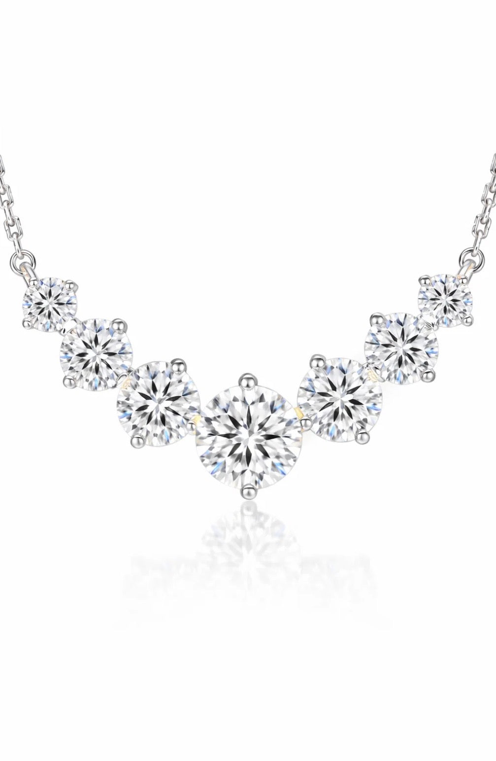 5 carat VVS1 moissanite pendant necklace (gift for partner)