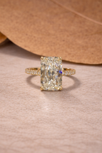 VVS1-2 D colour 5 carat radiant cut lab grown diamond ring with 18k solid gold or 18k solid white gold band