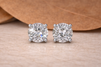 VVS D colour lab grown diamond earrings 2-4 carat with solid 18k white gold or 18k yellow gold band