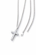 VVS1 Moissanite cross pendant cuban chain necklace 1.1 carat