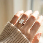VVS1 Moissanite 1 carat radiant engagement ring
