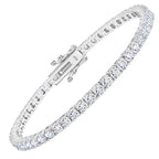 VVS1 Moissanite 5.3 carat-13.5 carat white gold plated tennis bracelet