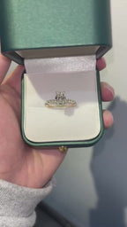 VVS D colour 2-3 carat lab grown oval diamond engagement ring with 18k solid gold band