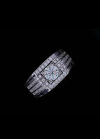 Mens VVS1 1 carat Moissanite ring
