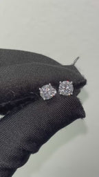 VVS D colour lab grown diamond earrings 2-4 carat with solid 18k white gold or 18k yellow gold band